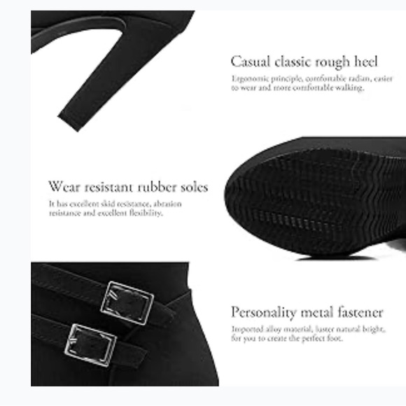 🌼💚 NEW FOREMODE Women Autumn Round Toe Lace Up Chunky Heel Platform Knight Boots - Picture 5 of 8